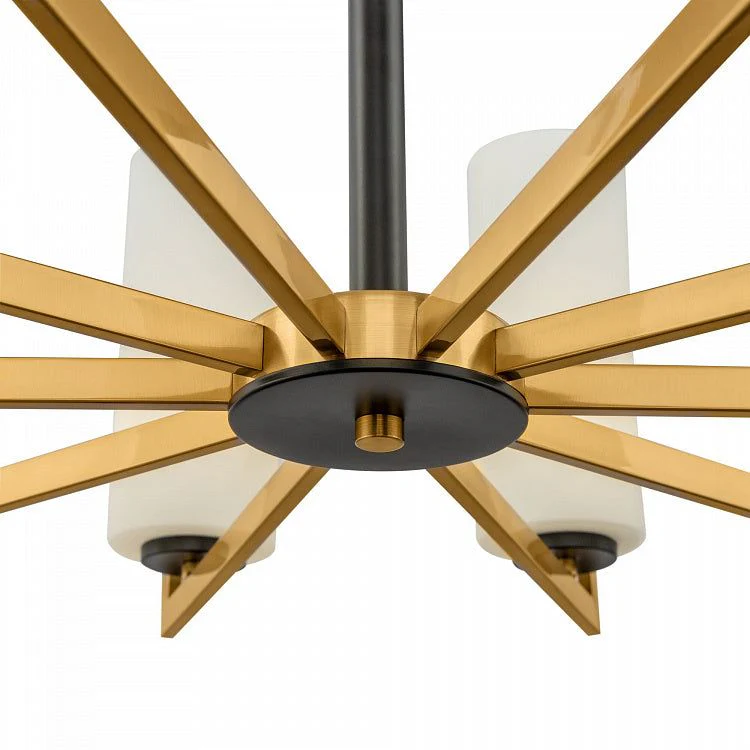 Fortano 6/8/10Lt Centre Ceiling Light - Brass & White Finish - Image 5