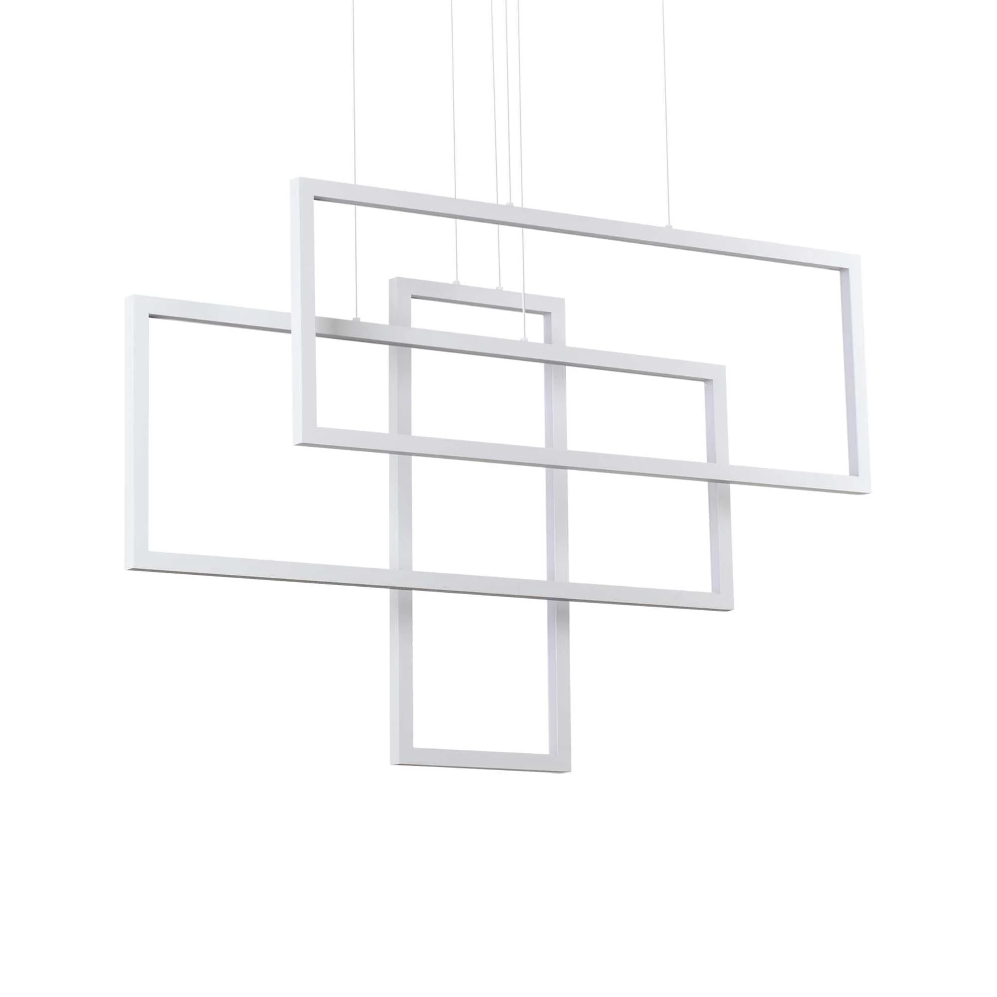 Frame SP Rettangolo LED Pendant Lights - White/Black Finish