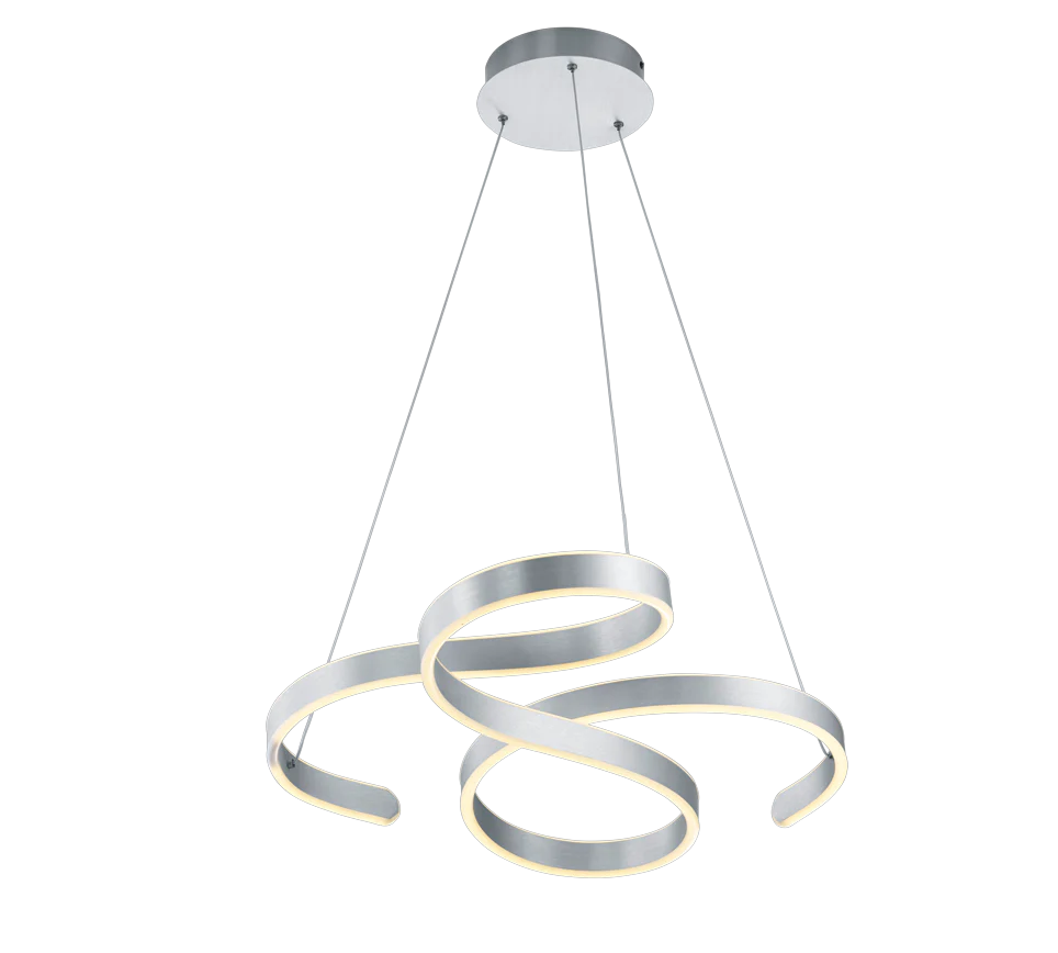 Francis LED Hanging Light - Anthracite/Brushed Aluminium Finish - Image 2