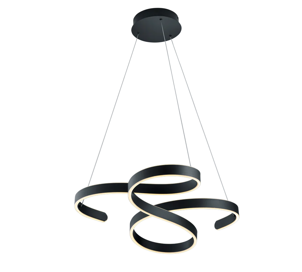 Francis LED Hanging Light - Anthracite/Brushed Aluminium Finish - Image 3