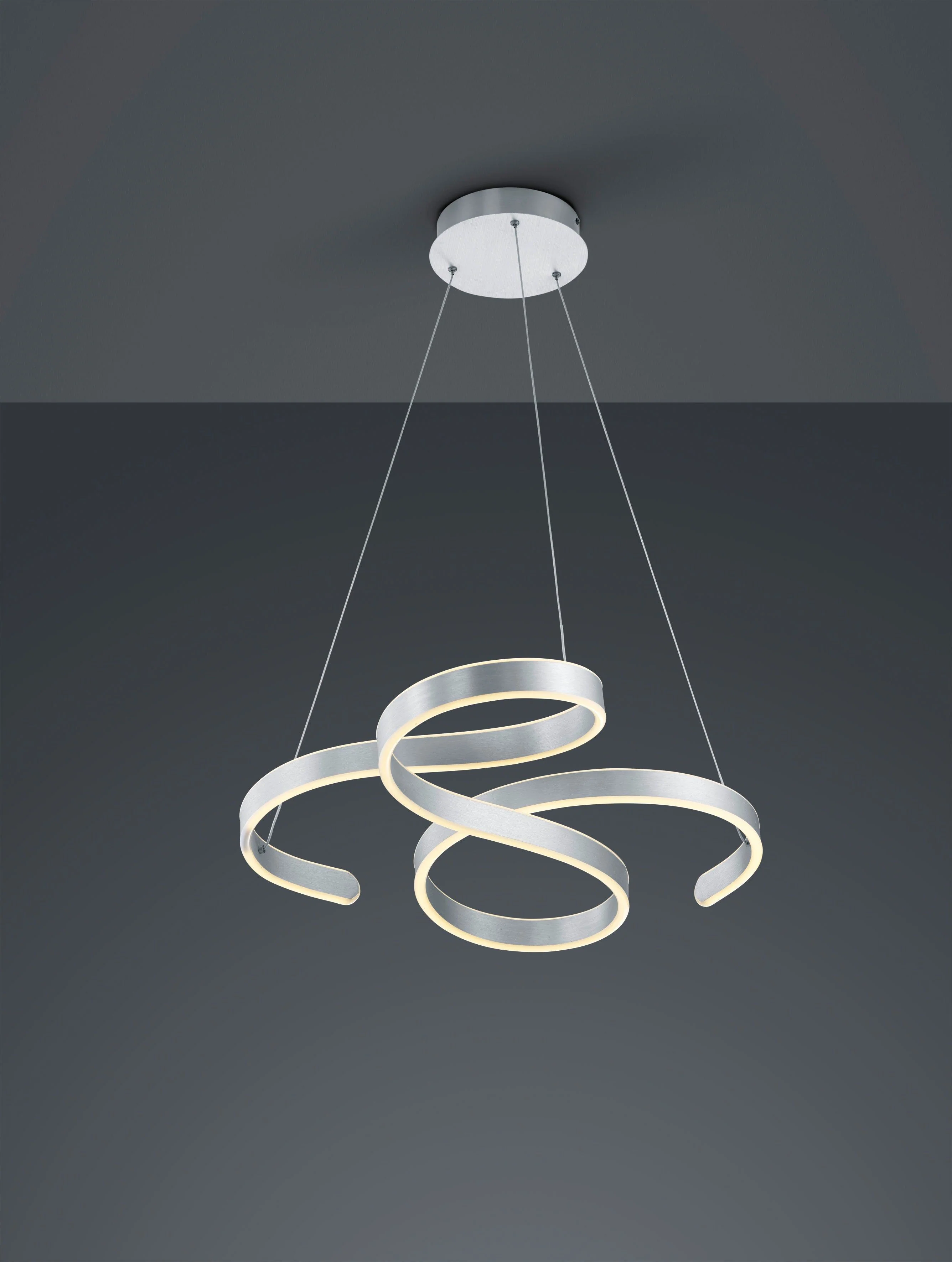 Francis LED Hanging Light - Anthracite/Brushed Aluminium Finish - Image 6