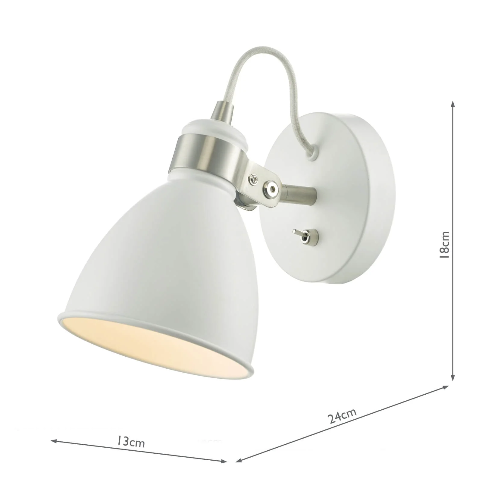Frederick Single Wall Spotlight - Various Finishes - Image 2
