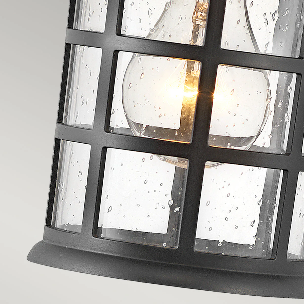Freeport Small/Medium/Large Wall Lantern - Textured Black/White Finish - Image 4