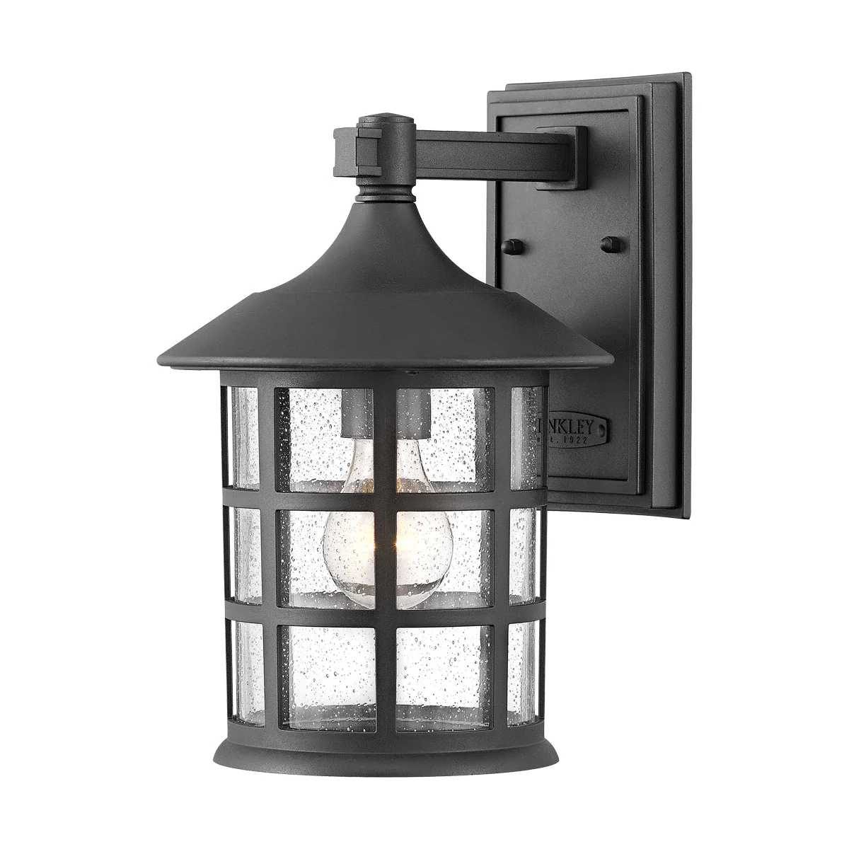 Freeport Small/Medium/Large Wall Lantern - Textured Black/White Finish - Image 6