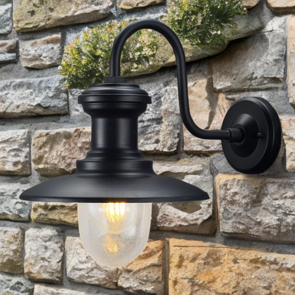 Frejust Outdoor Wall Light- Black Finish - Image 2