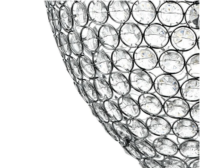 Frost 5 Light Pendant Polished Chrome and Clear Faceted Crystal - Image 3