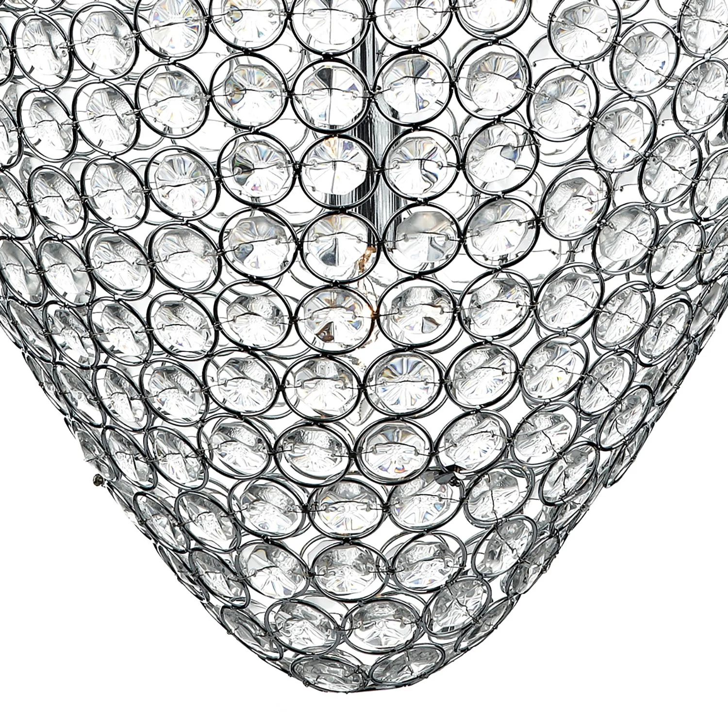 Frost 5 Light Pendant Polished Chrome and Clear Faceted Crystal - Image 4