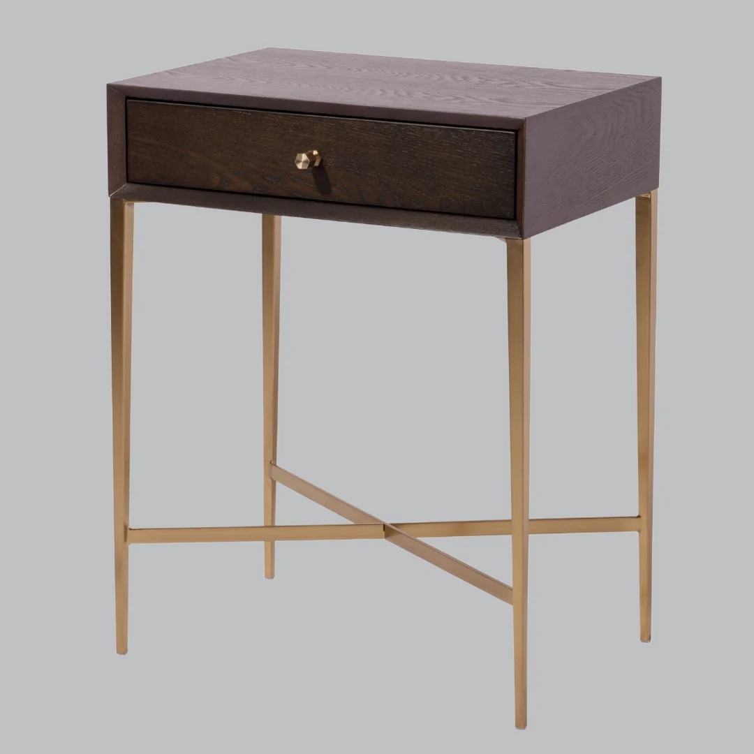 Finely Side Table - Ceramic Grey/Chocolate - Image 2