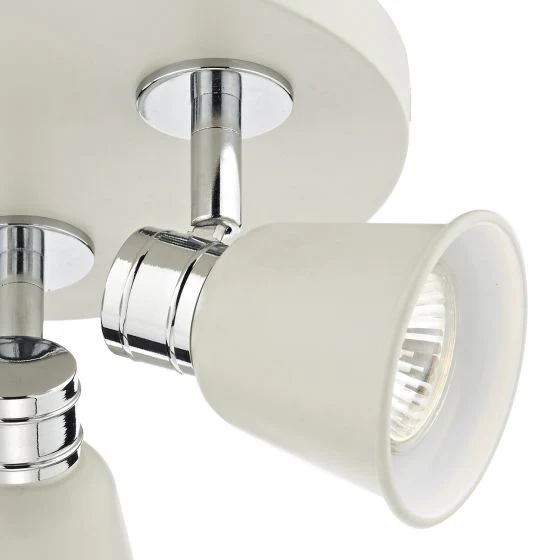 Fry 3Lt Plate Spotlight - Cream Polished Chrome - Promotional Offer - Image 2