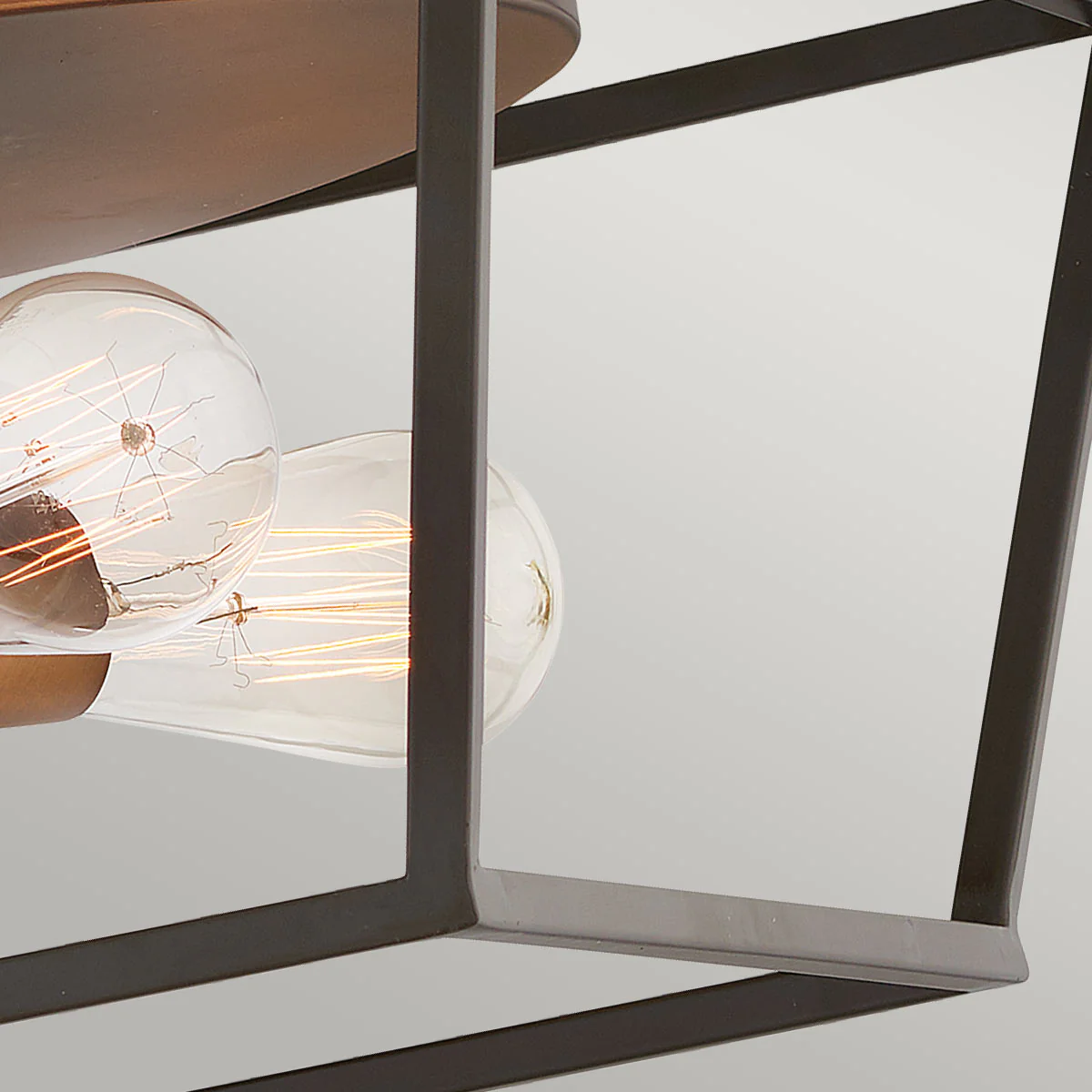 Fulton 4 Light Flush - Bronze and Brass - Image 3