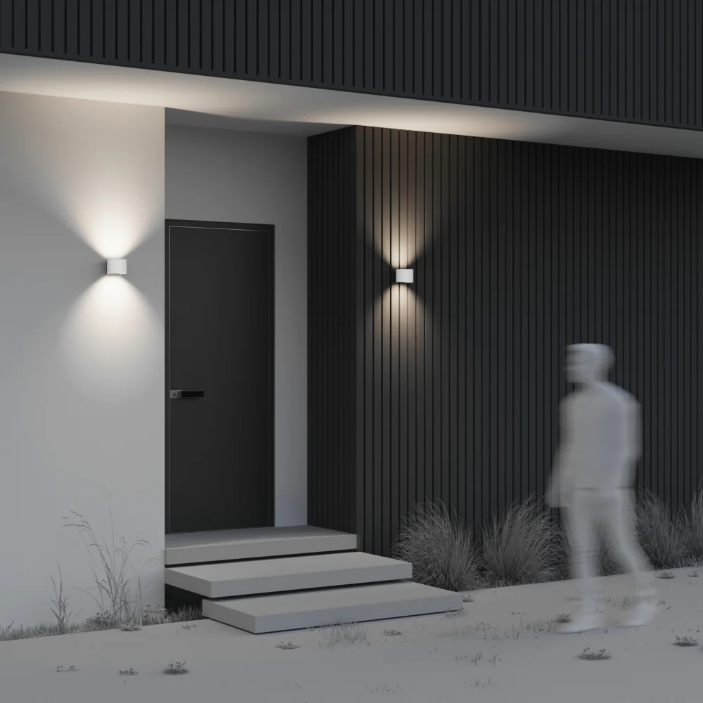 Fulton LED Up/Down Outdoor Wall Light- Black/ White Finishes - Image 14
