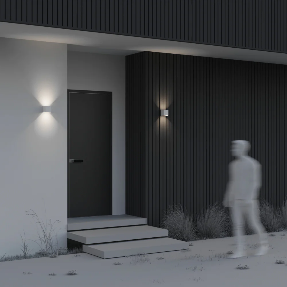 Fulton LED Up/Down Outdoor Wall Light- Black/ White Finishes - Image 7