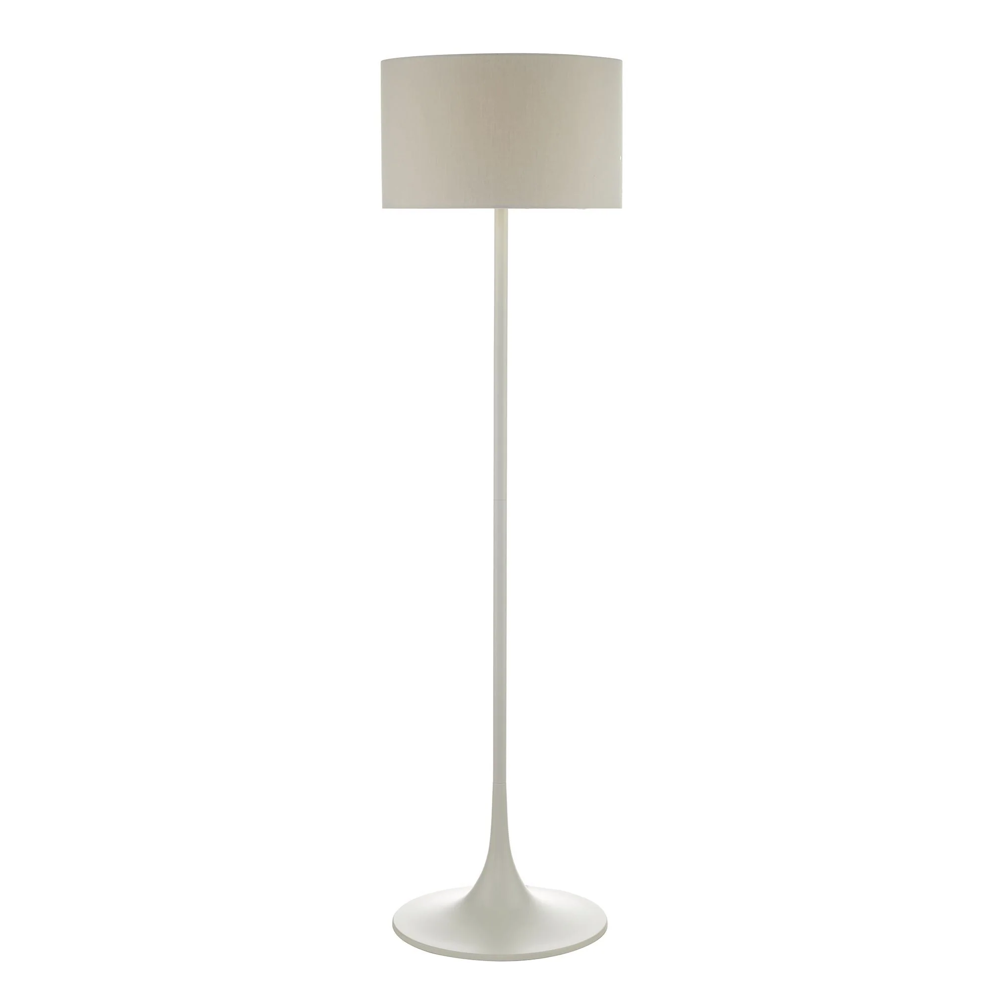 Funchal Floor Lamp Grey With Shade E27 - Image 2
