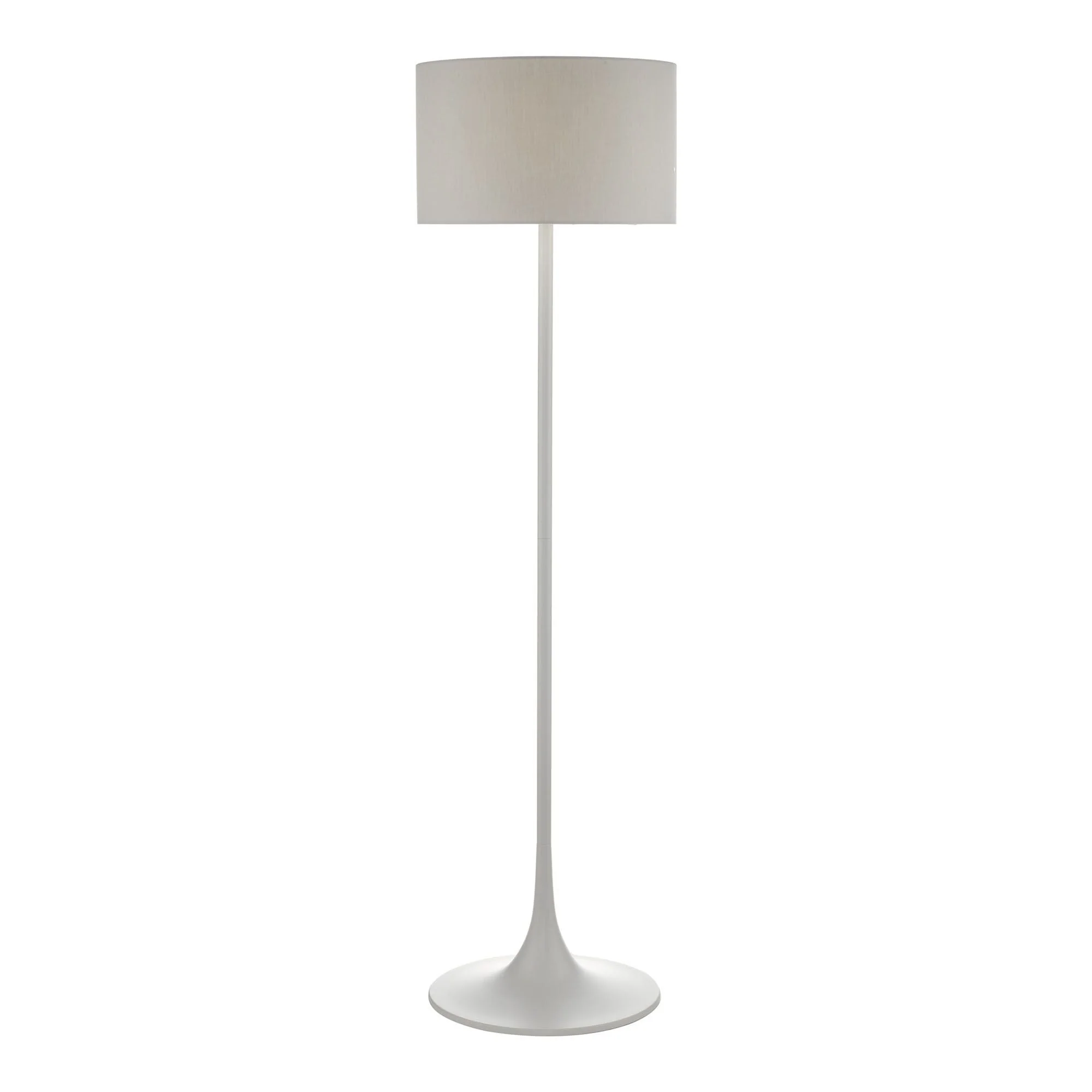 Funchal Floor Lamp Grey With Shade E27 - Image 4