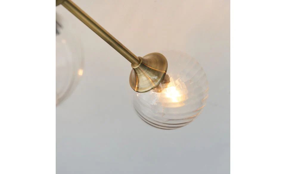 Furze 6Lt/ 8Lt Multi-Arm Pendant - Antique Brass/Bright Nickel - Image 15