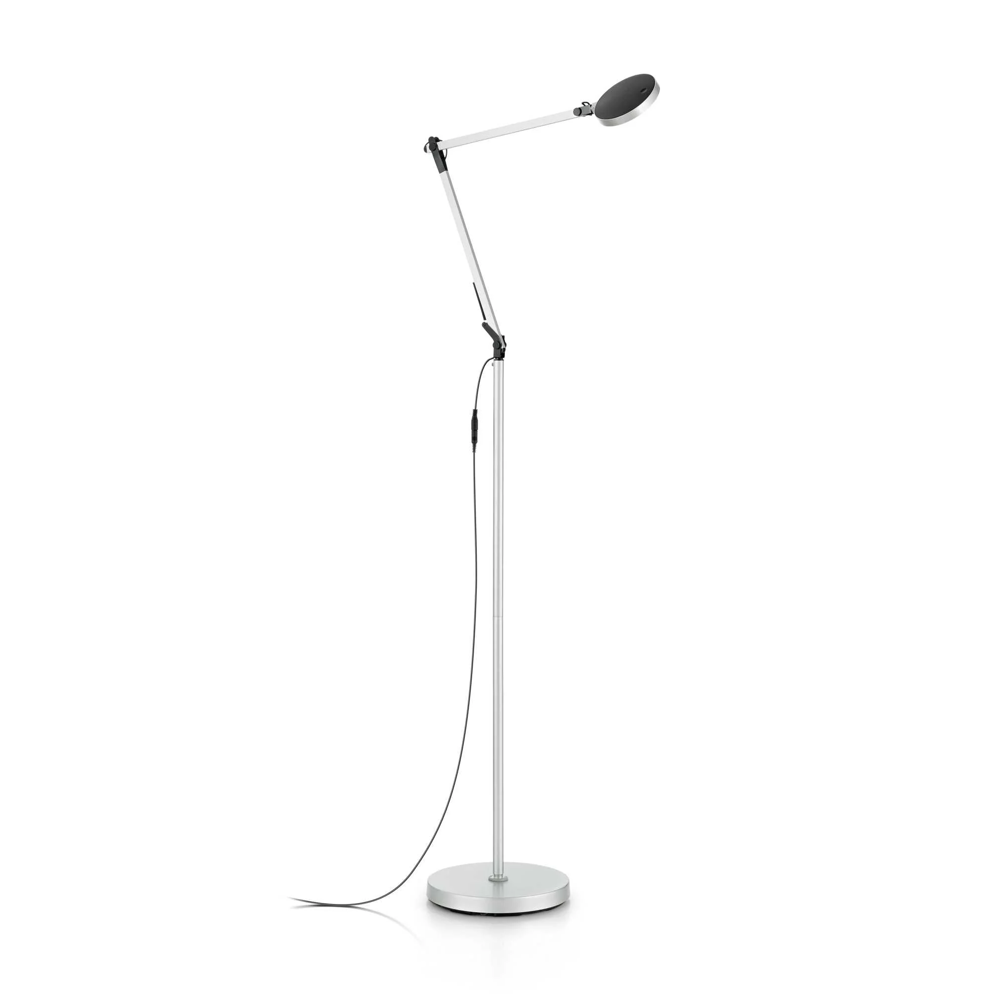 Futura Floor Lamp - Aluminum/White/Black Finish