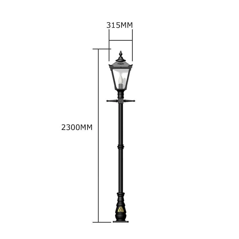 Gafney 2.3m Lamp Post - Cast Iron - Image 7