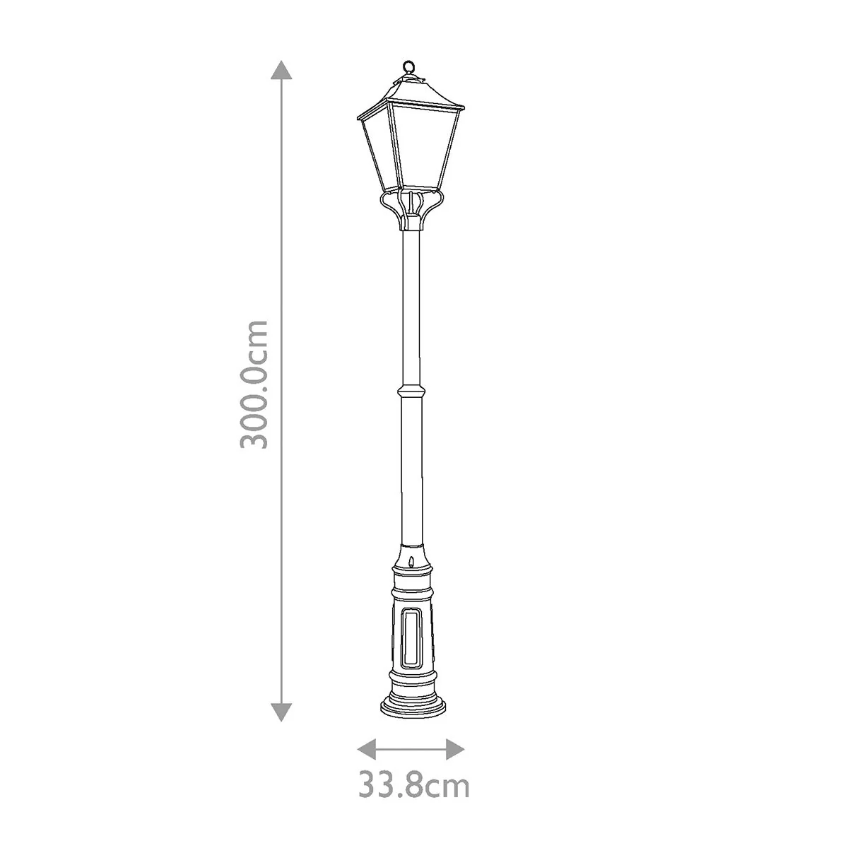 Galena 4 Light Lamp Post - Sable IP44  E14 - Image 6