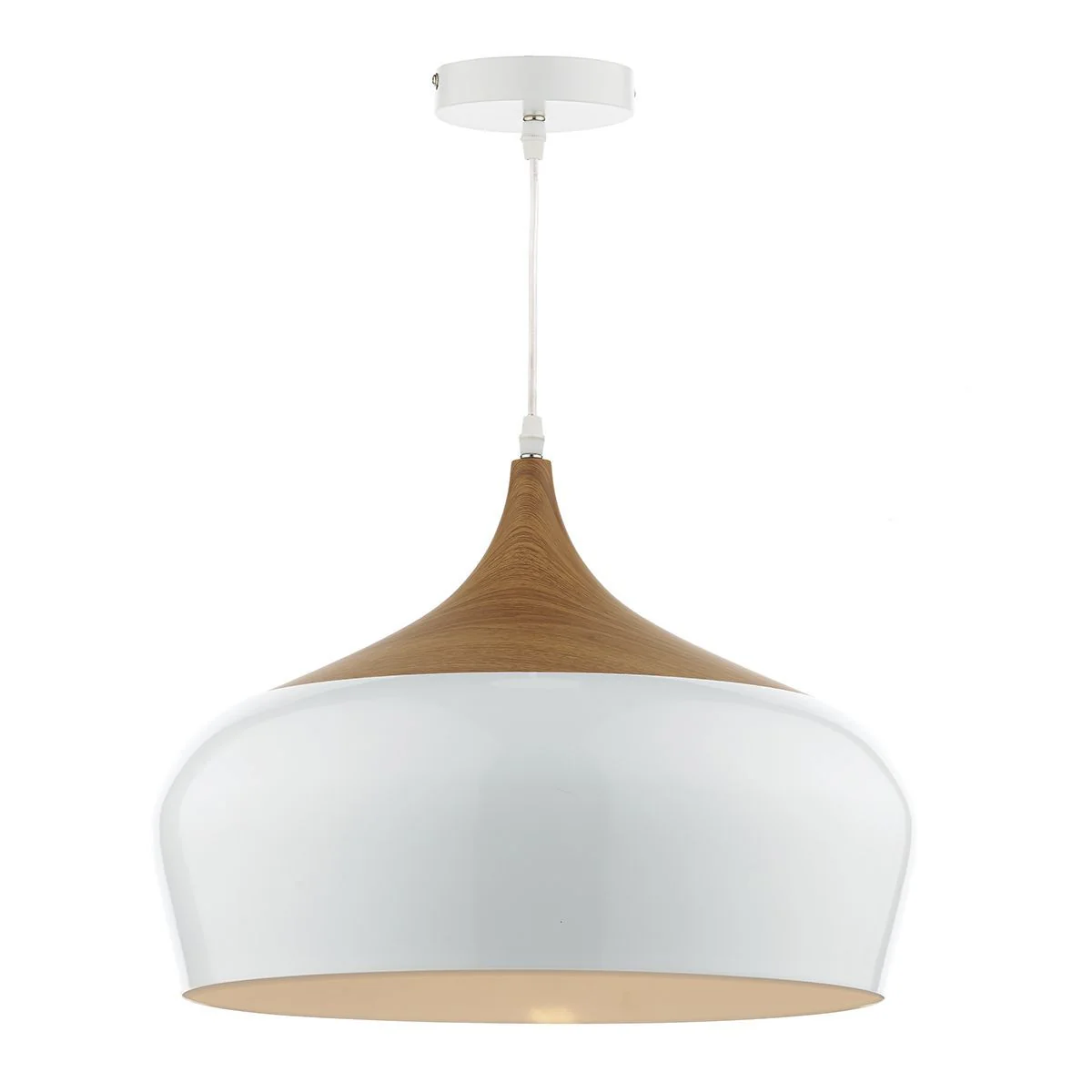 Gaucho Medium/Large 1Lt Pendant, Black/White/Grey Finish - Image 4