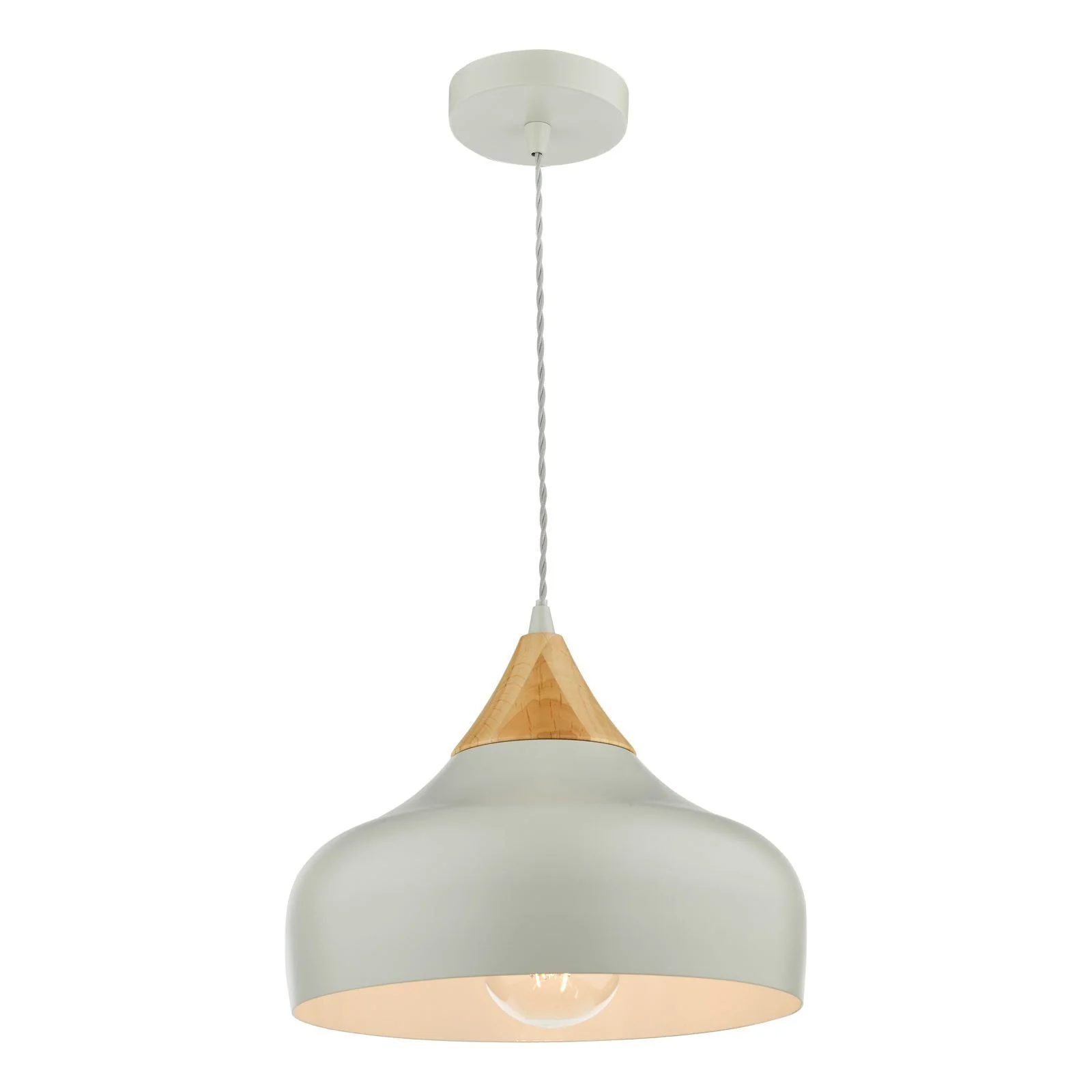 Gaucho Medium/Large 1Lt Pendant, Black/White/Grey Finish - Image 5