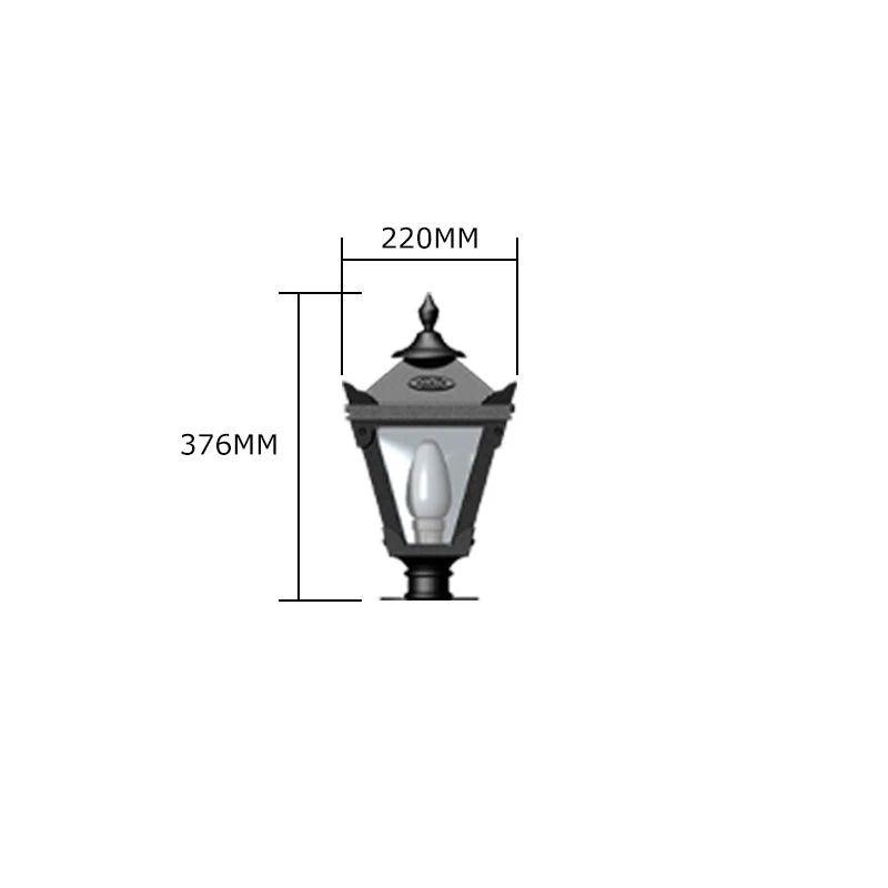 Gembrook 1Lt Flat Pier Lamp - Cast Iron - Image 5
