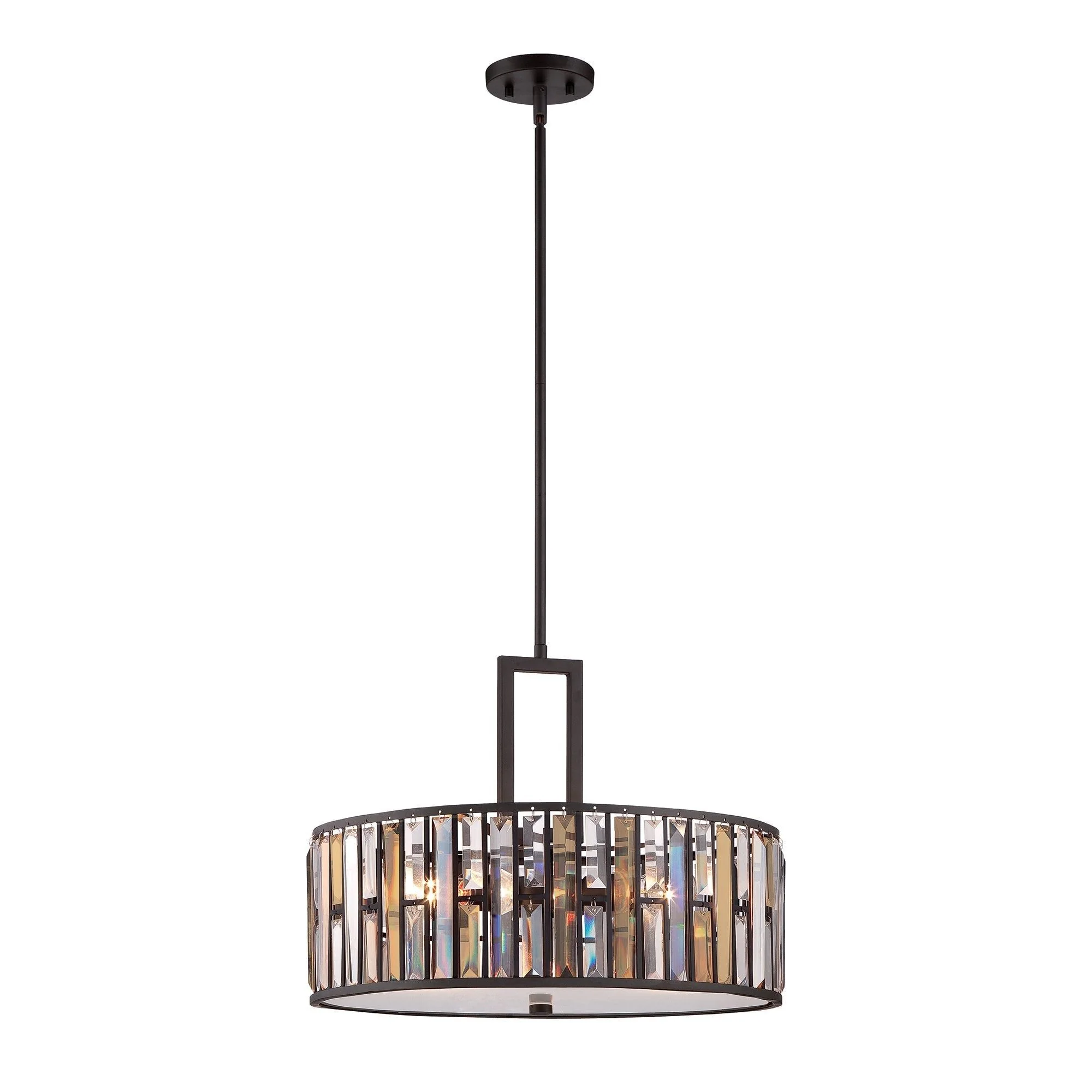 Gemma 3 Light Centre Ceiling Light – Silver Leaf/Vintage Bronze Finish - Image 2