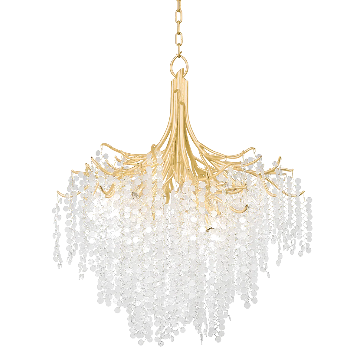 Genoa 9 Lt Chandelier - Frosted & Clear Glass