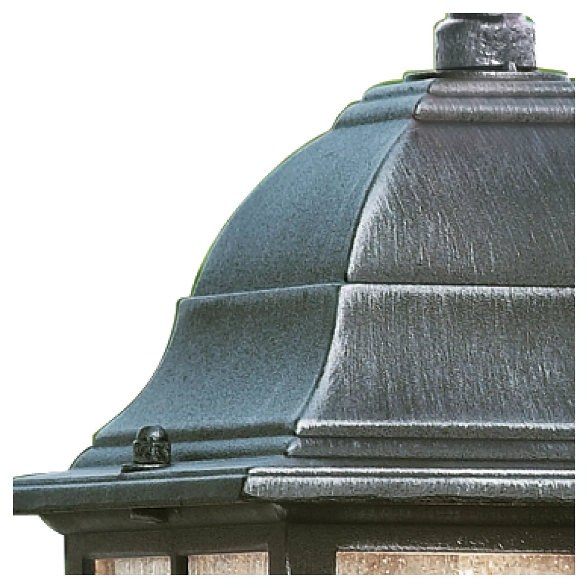 Genoa Outdoor Pendant - Black Silver Metal & Leaded Glass - Image 3