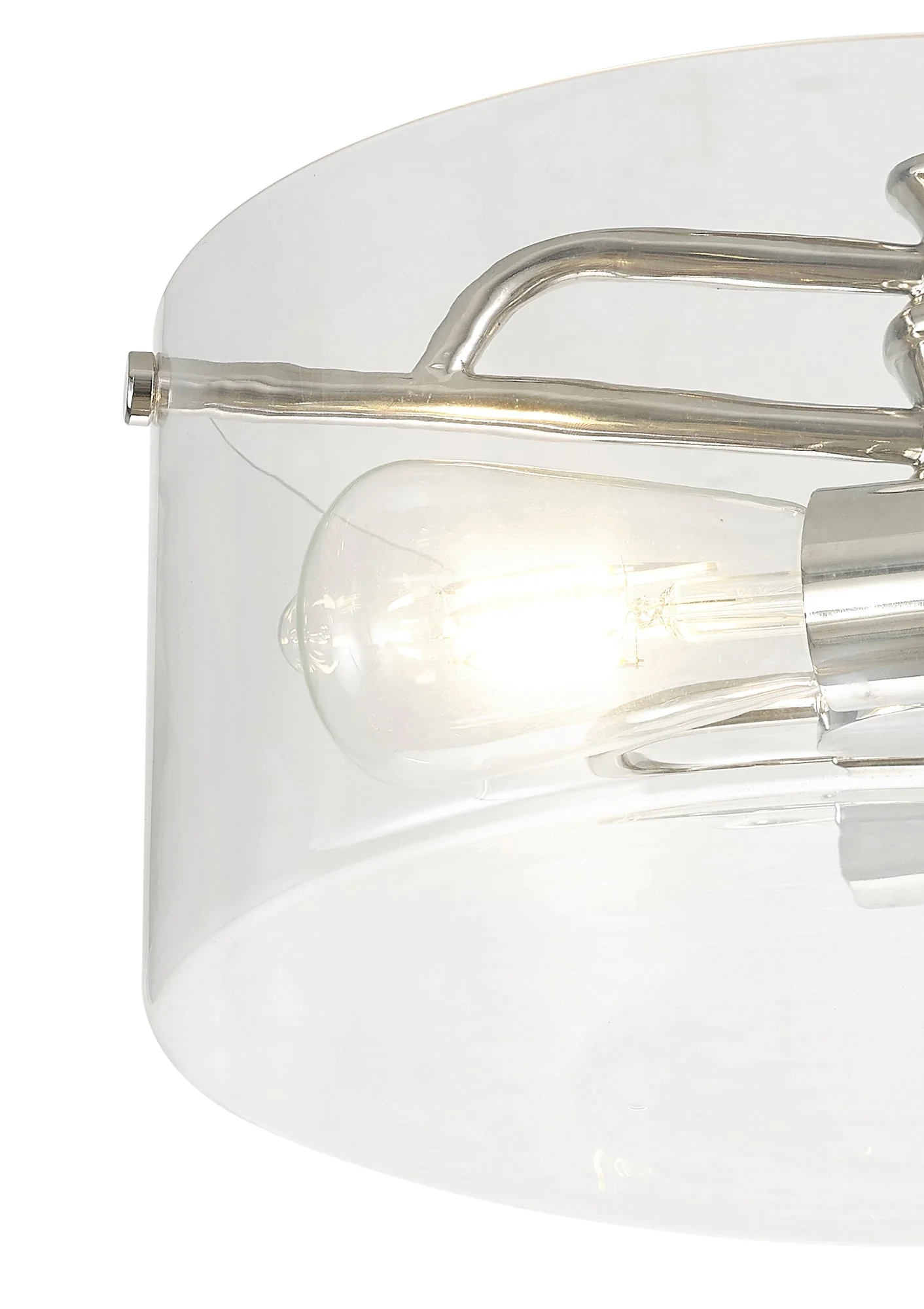 Genoa Semi Flush Ceiling Light, 2 Light - In Various Finishes & Clear Glass - Image 13