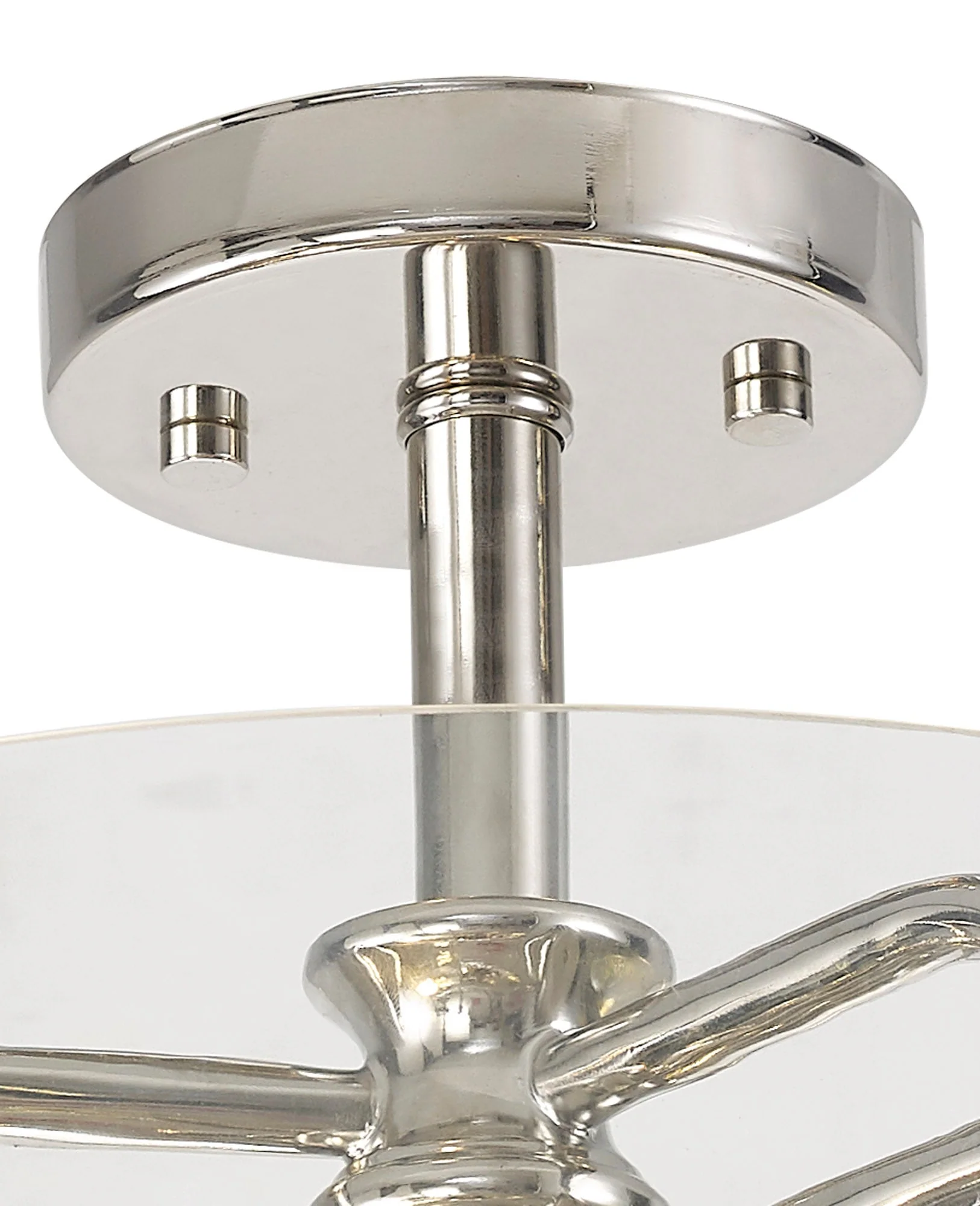 Genoa Semi Flush Ceiling Light, 2 Light - In Various Finishes & Clear Glass - Image 15