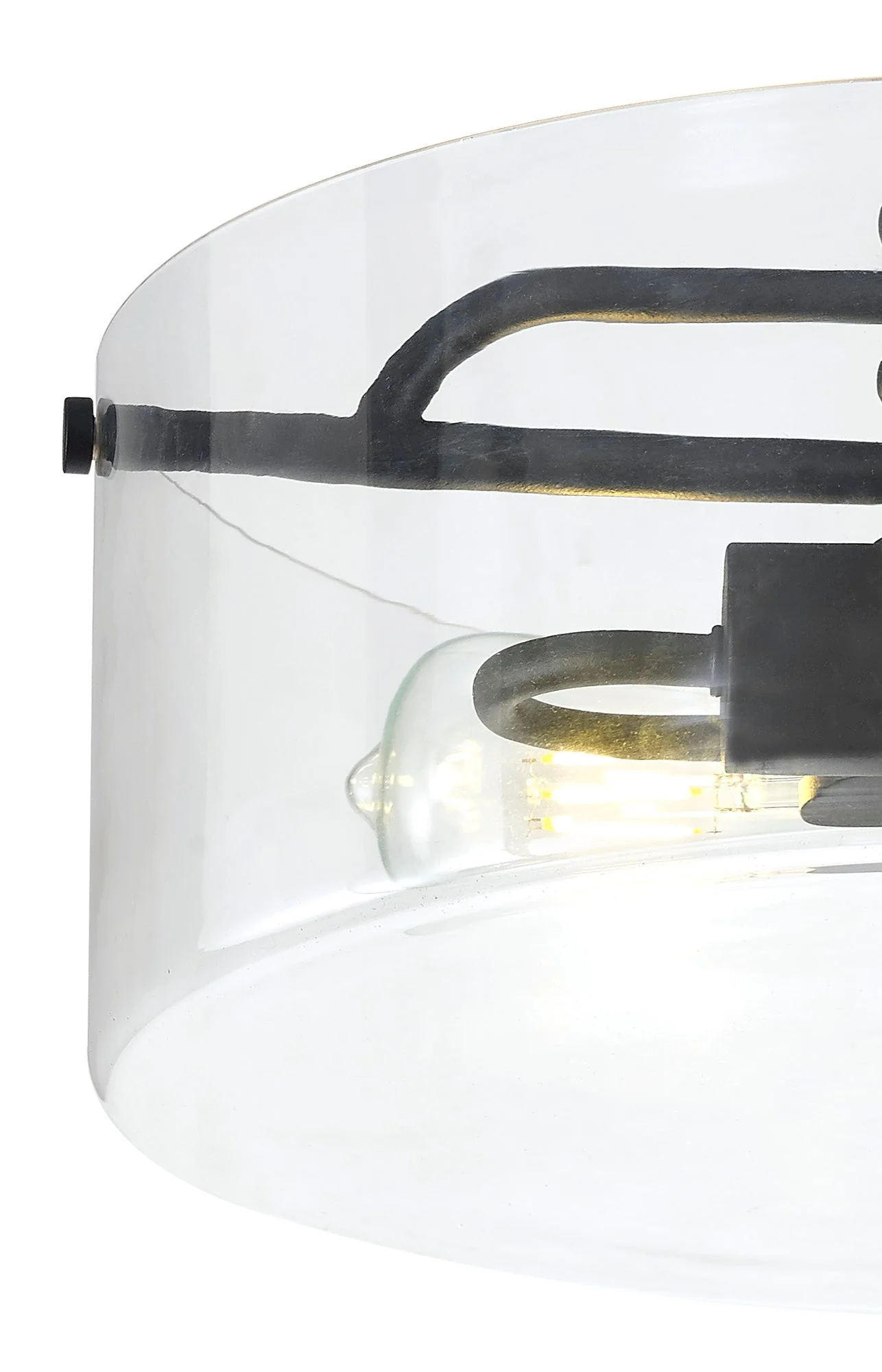 Genoa Semi Flush Ceiling Light, 2 Light - In Various Finishes & Clear Glass - Image 18