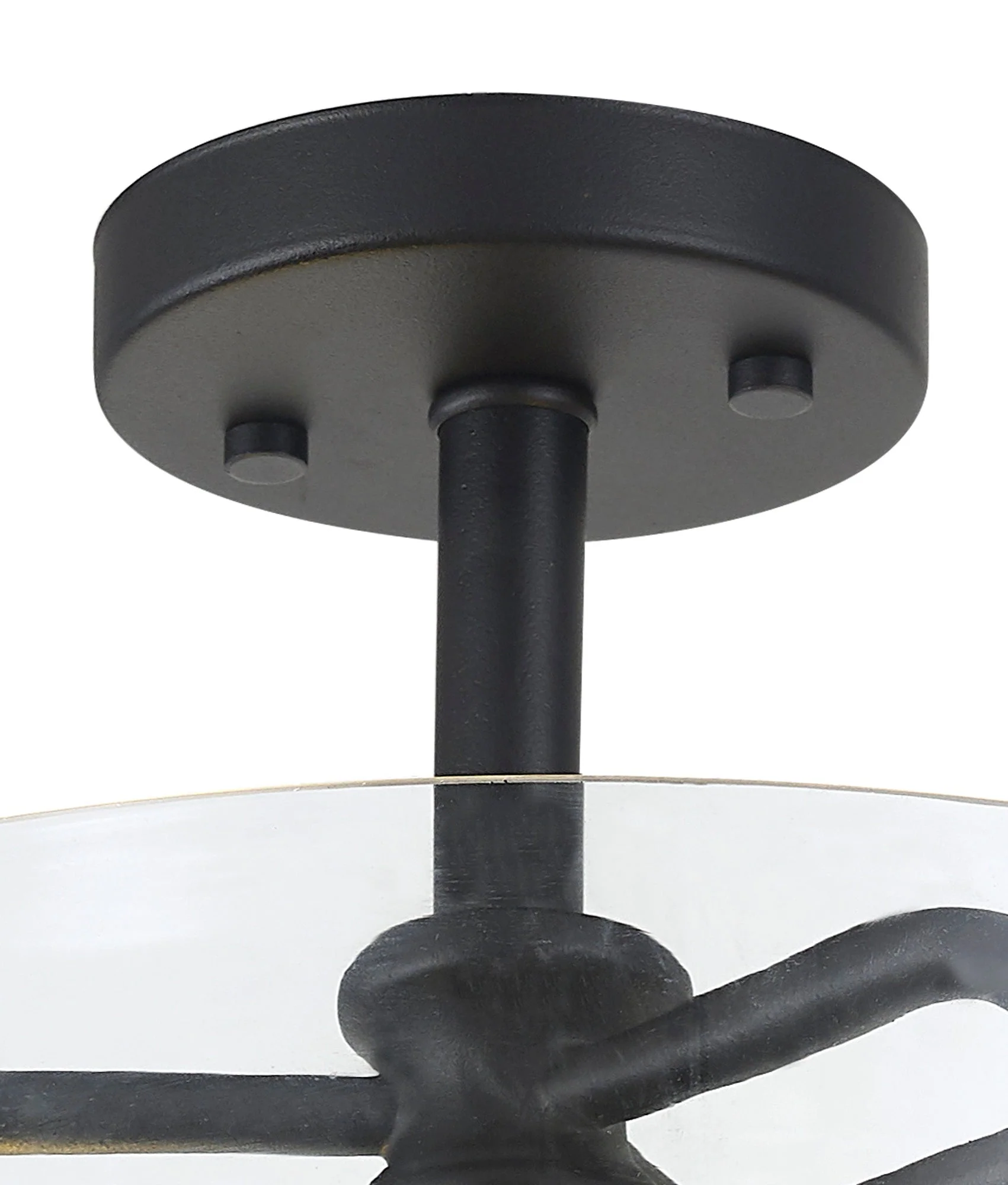 Genoa Semi Flush Ceiling Light, 2 Light - In Various Finishes & Clear Glass - Image 20