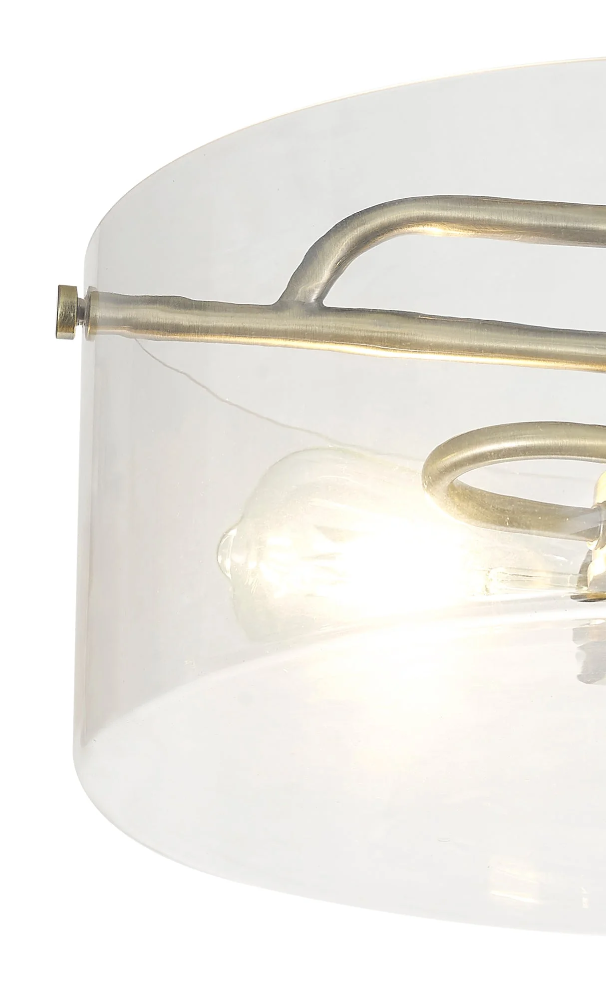 Genoa Semi Flush Ceiling Light, 2 Light - In Various Finishes & Clear Glass - Image 8