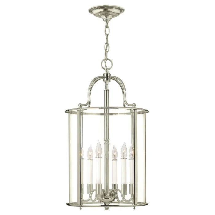Gentry 3/4/6 Light Pendant - Nickel/ Silver/ Brass - Image 4