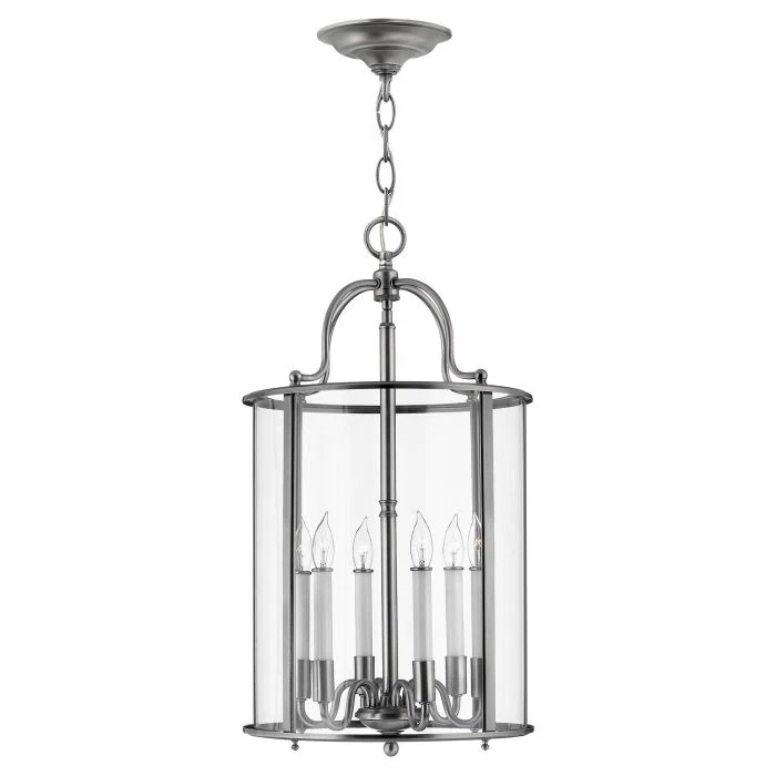 Gentry 3/4/6 Light Pendant - Nickel/ Silver/ Brass - Image 6