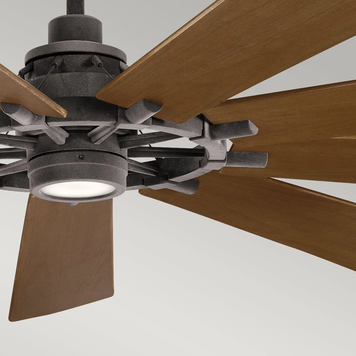 Gentry IP20 Fan - Weathered Zinc - Small and Large - Image 13