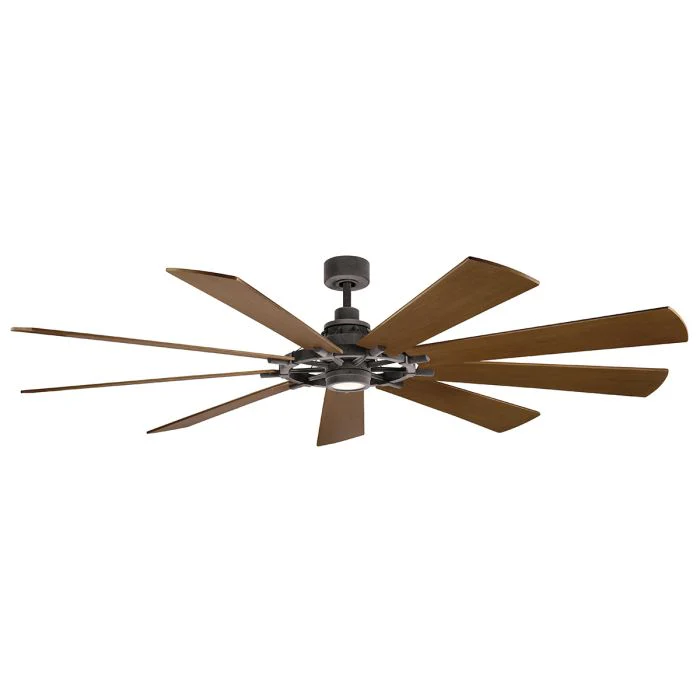 Gentry IP20 Fan - Weathered Zinc - Small and Large - Image 2