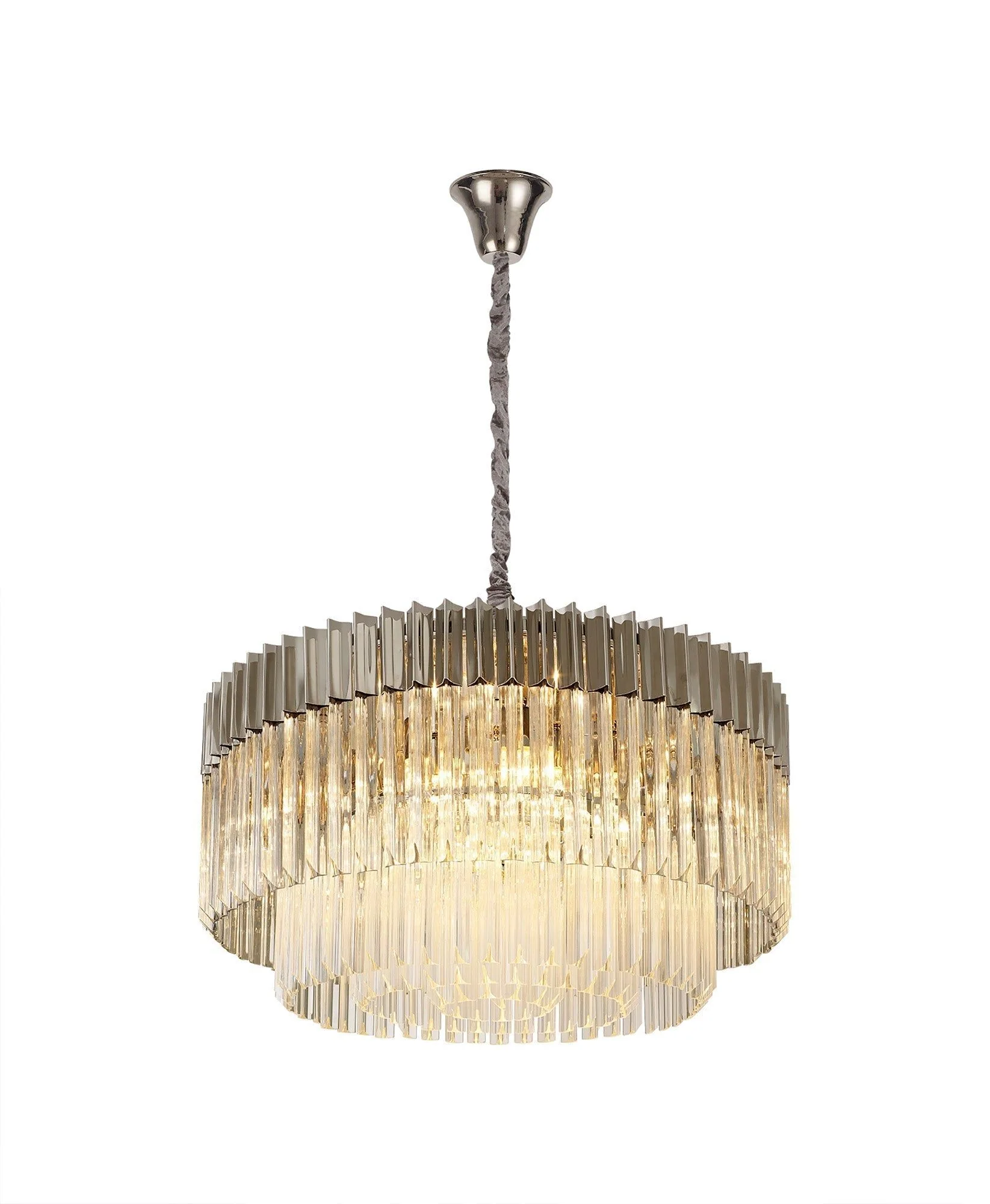 Georgia 12lt Round Pendant - Matt Black/Brass/Polished Nickel - Image 7