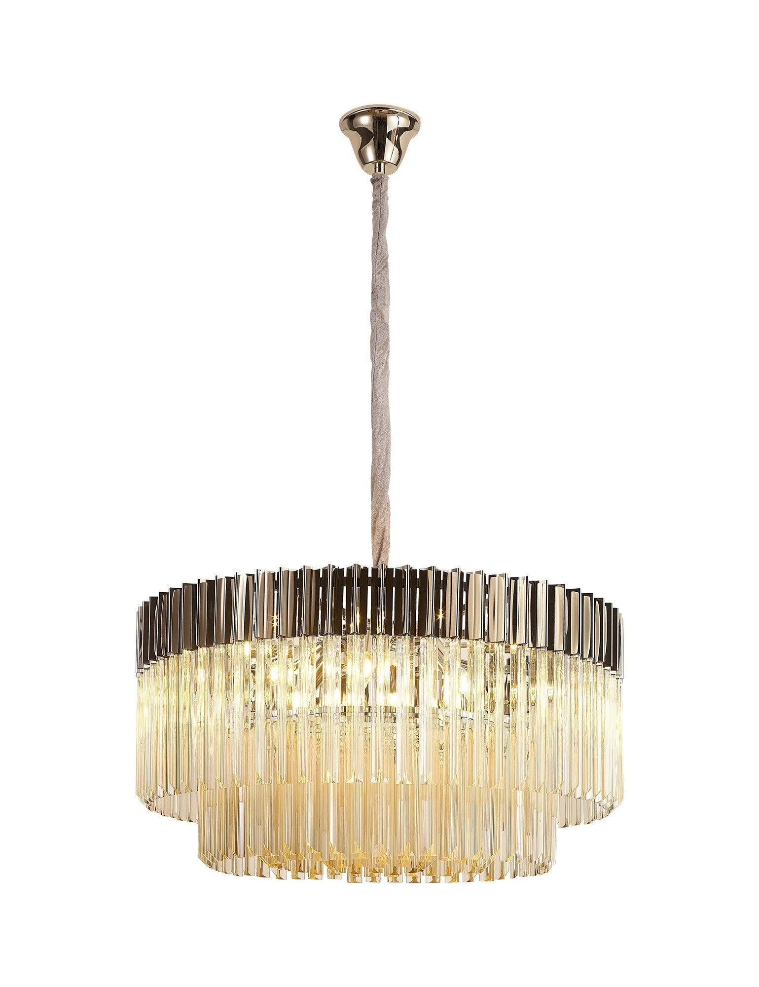 Georgia 12lt Round Pendant - Matt Black/Brass/Polished Nickel - Image 8