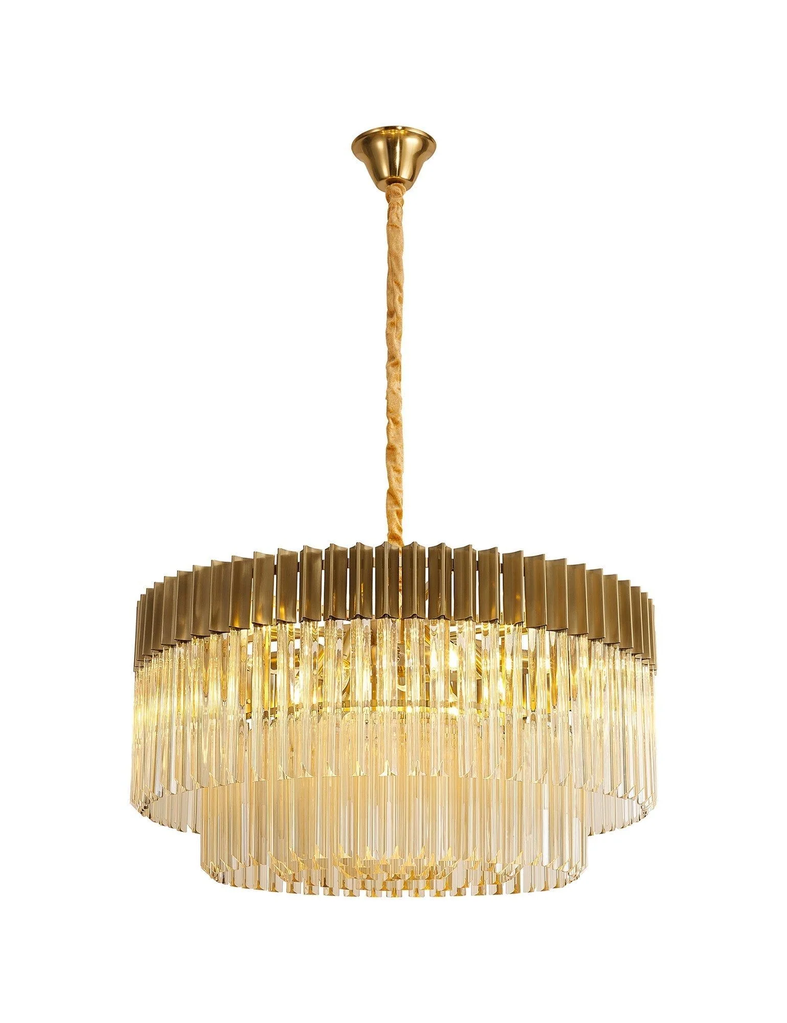 Georgia 12lt Round Pendant - Matt Black/Brass/Polished Nickel - Image 9