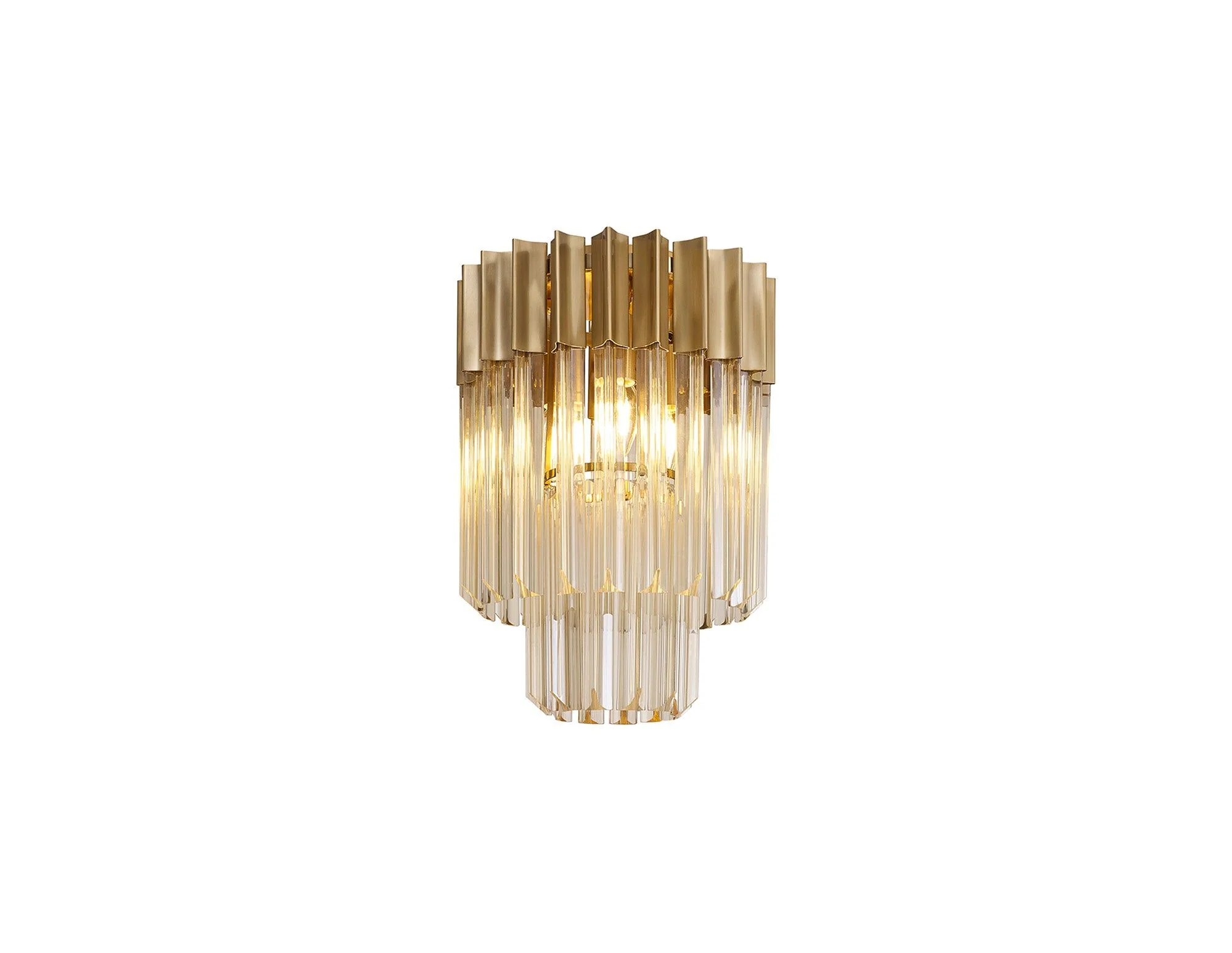 Georgia 3/5lt Round Crystal Flush Ceiling Light, Matt Black/Brass/Polished Nickel - Image 5