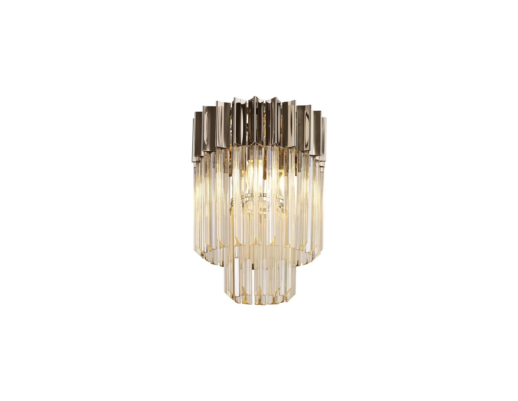 Georgia 3/5lt Round Crystal Flush Ceiling Light, Matt Black/Brass/Polished Nickel - Image 6
