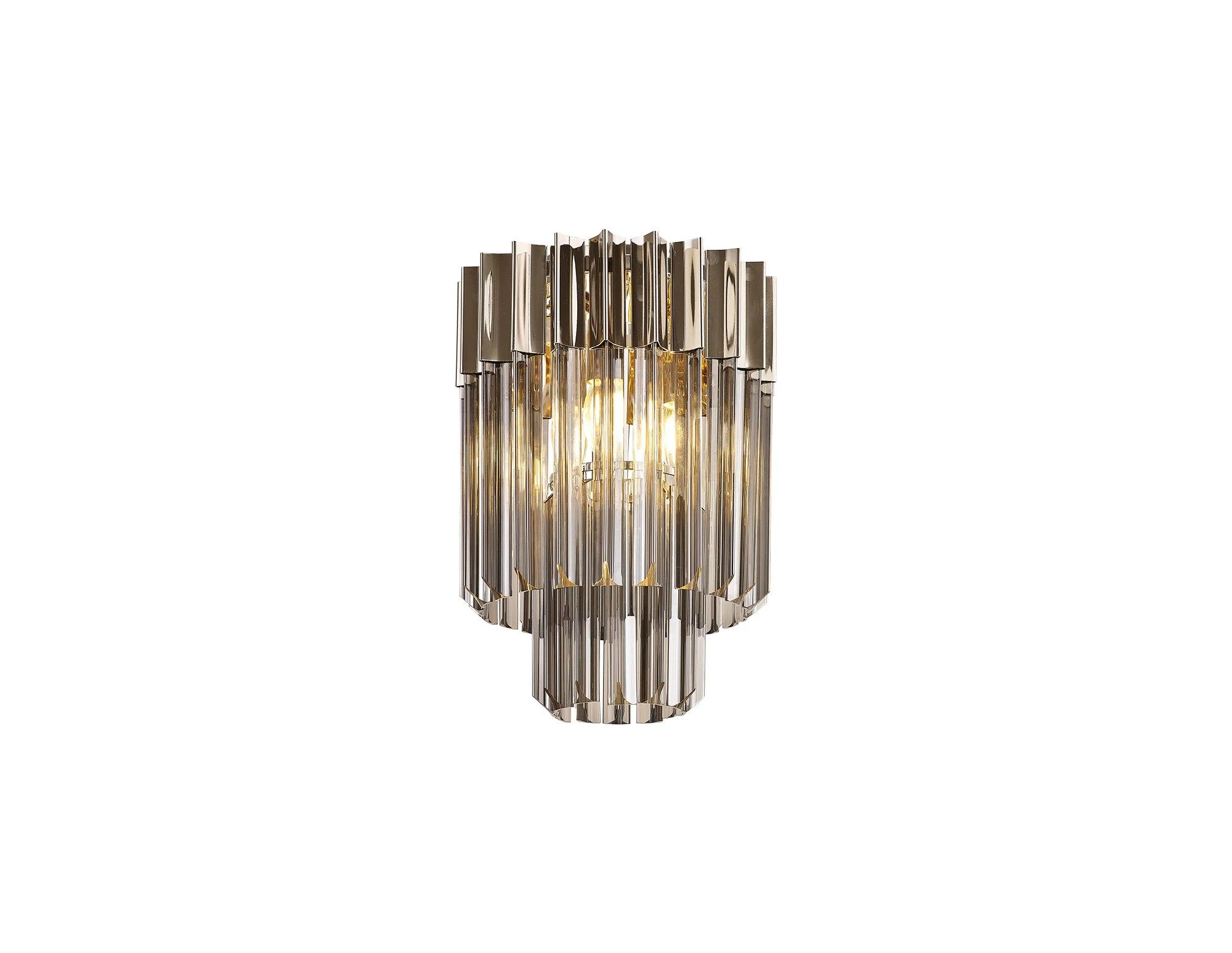 Georgia 3/5lt Round Crystal Flush Ceiling Light, Matt Black/Brass/Polished Nickel - Image 7
