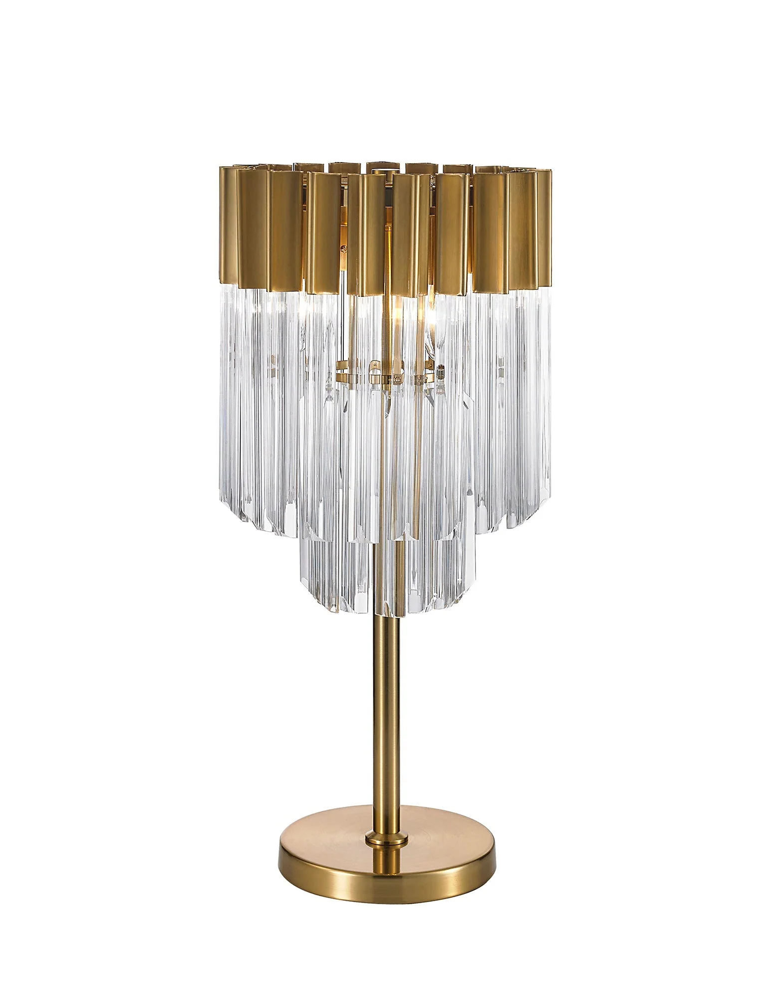 Georgia 3lt Table Lamp, Matt Black/Brass/Polished Nickel - Image 10