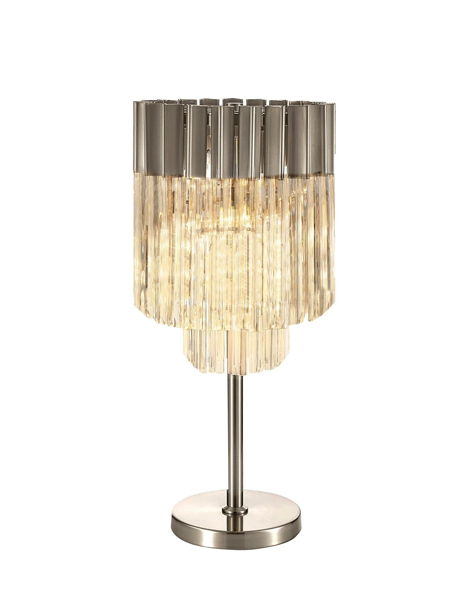 Georgia 3lt Table Lamp, Matt Black/Brass/Polished Nickel - Image 4