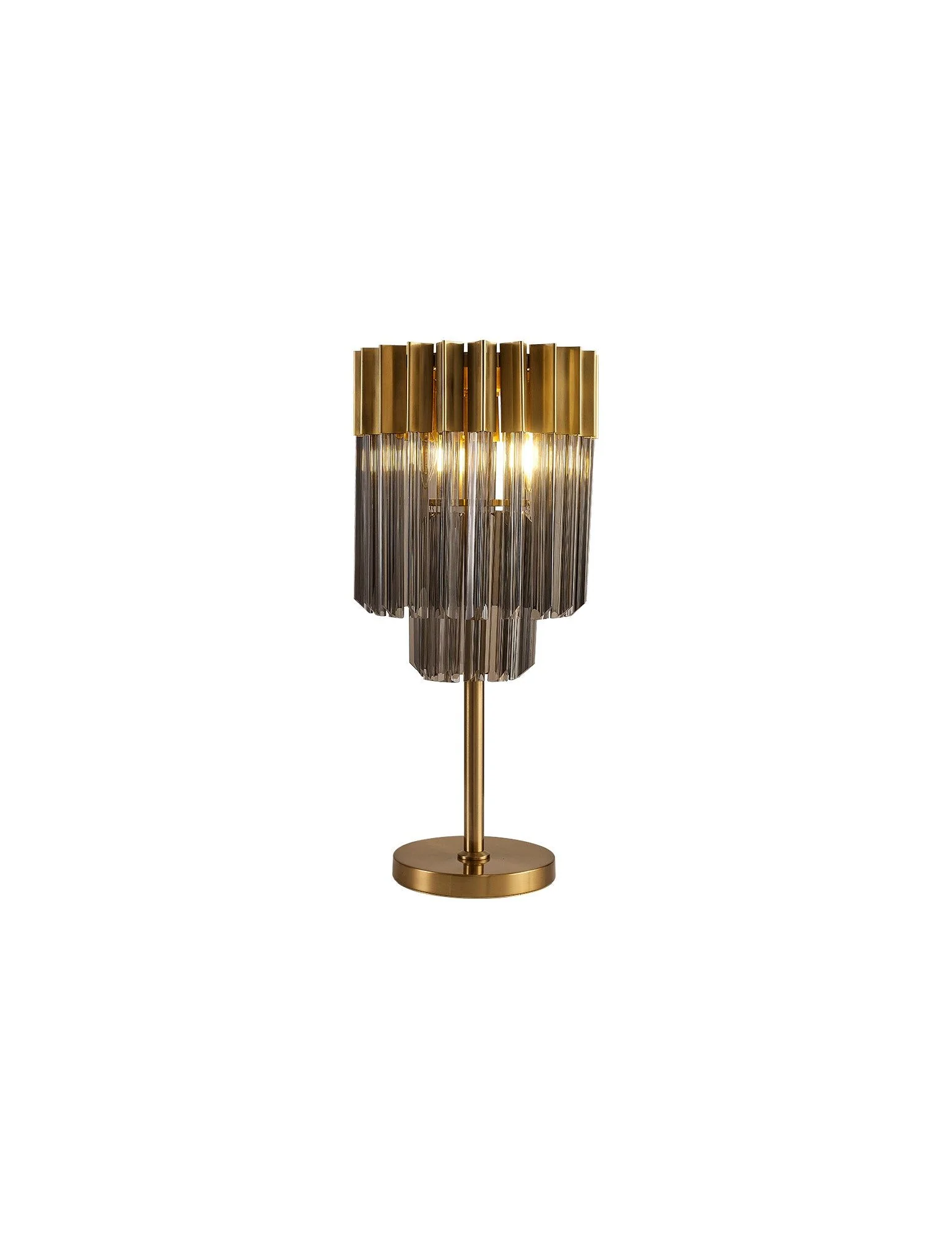 Georgia 3lt Table Lamp, Matt Black/Brass/Polished Nickel - Image 6