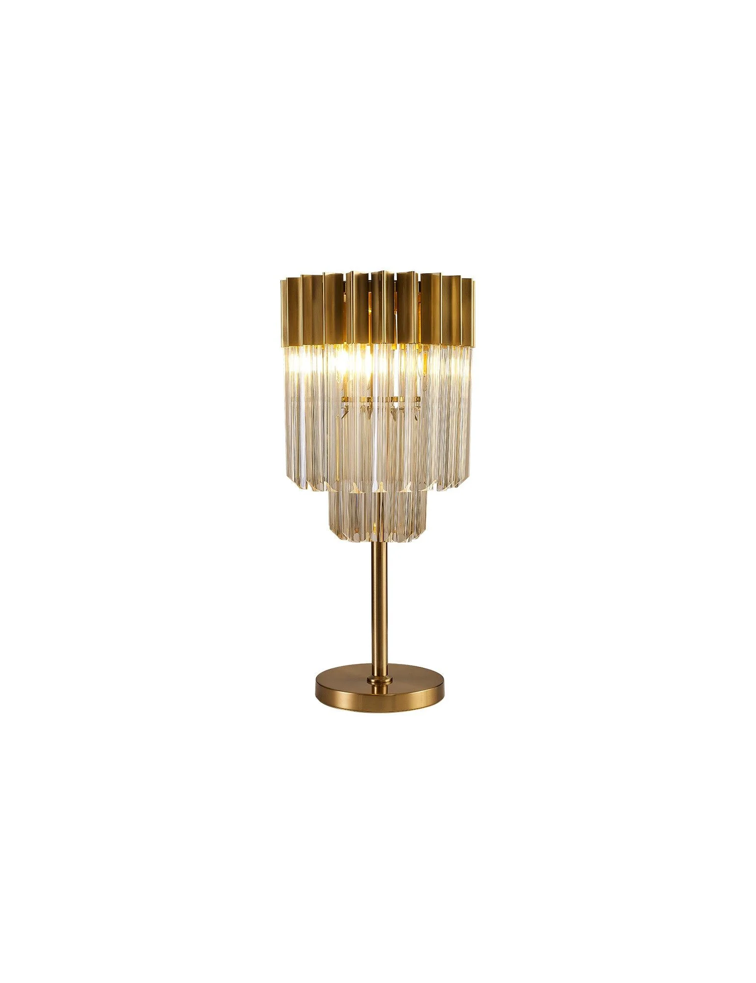 Georgia 3lt Table Lamp, Matt Black/Brass/Polished Nickel - Image 7