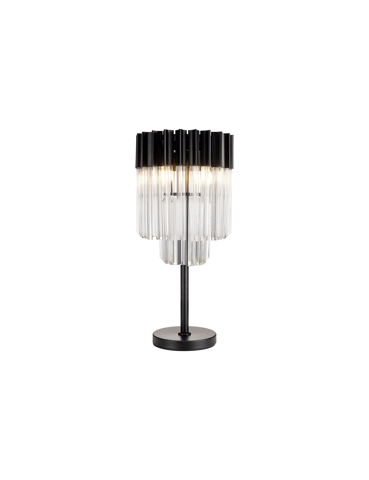 Georgia 3lt Table Lamp, Matt Black/Brass/Polished Nickel - Image 8