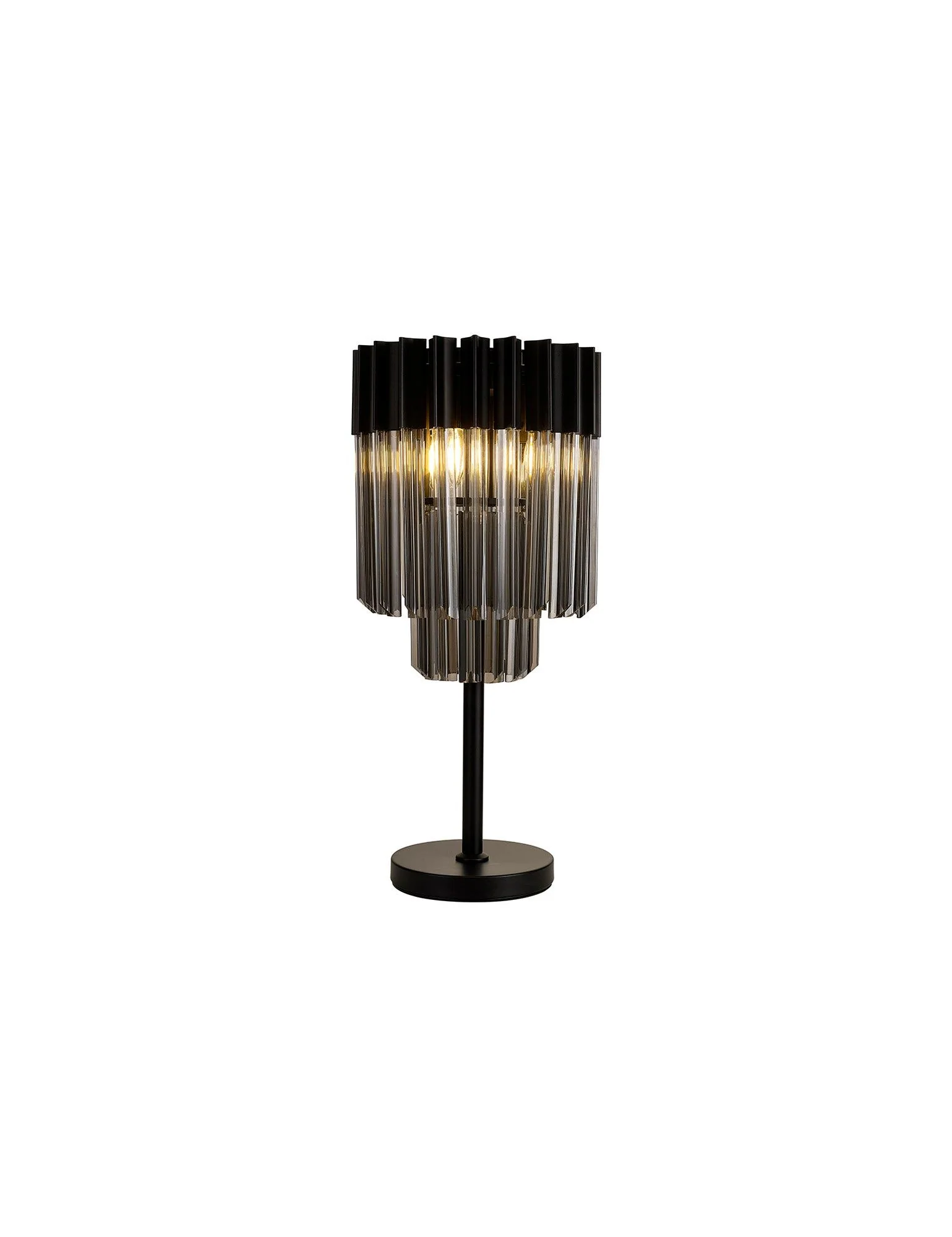 Georgia 3lt Table Lamp, Matt Black/Brass/Polished Nickel - Image 9