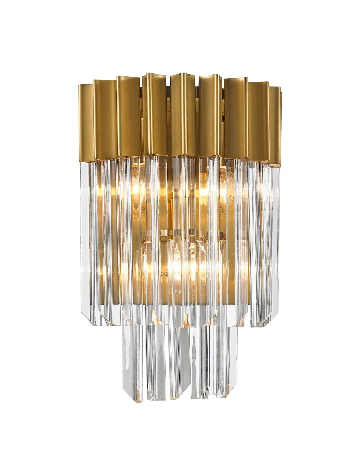 Georgia 3lt Wall Light - Matt Black/Brass/Polished Nickel - Image 10
